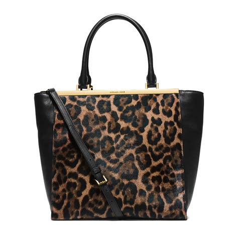 michael kors handbags leopard print|Michael Kors calf hair.